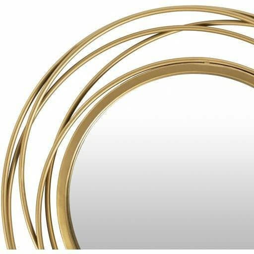 21x22 Round Mirror in Gold - HER Home Design Boutique